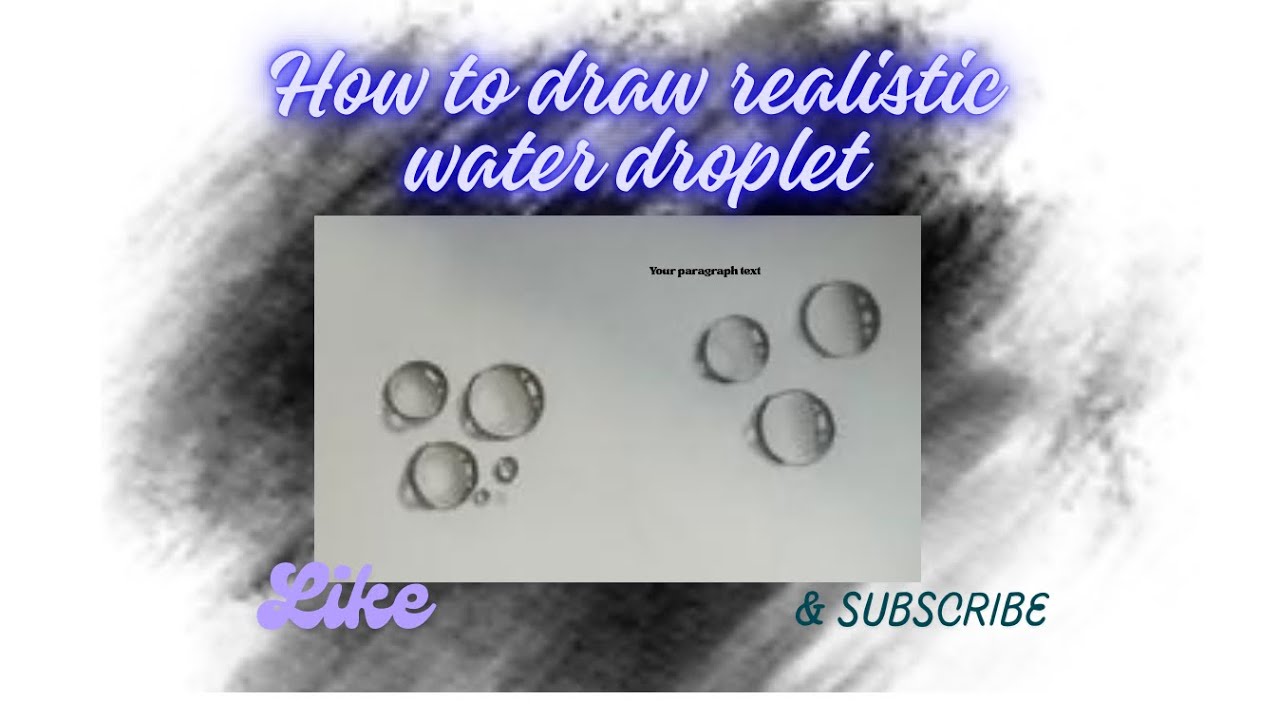 How to draw realistic water droplet| step by step realistic water droplet drawing water💦✍🏻