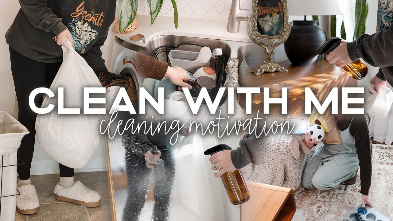 CLEAN WITH ME | Entire House Deep Cleaning, Tidying Our Home & Cleaning Motivation
