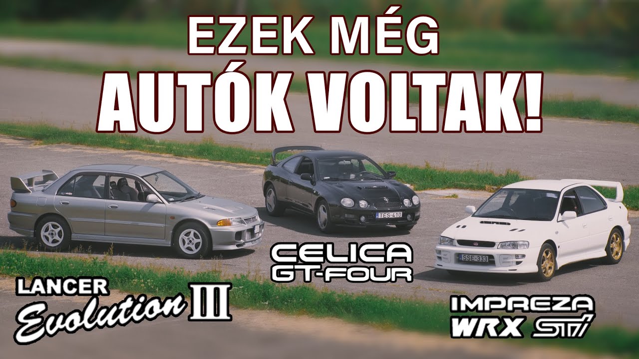 Japán rali legendák a hőskorból: Mitsubishi Lancer Evo - Toyota Celica GT4 - Subaru Impreza WRX STi