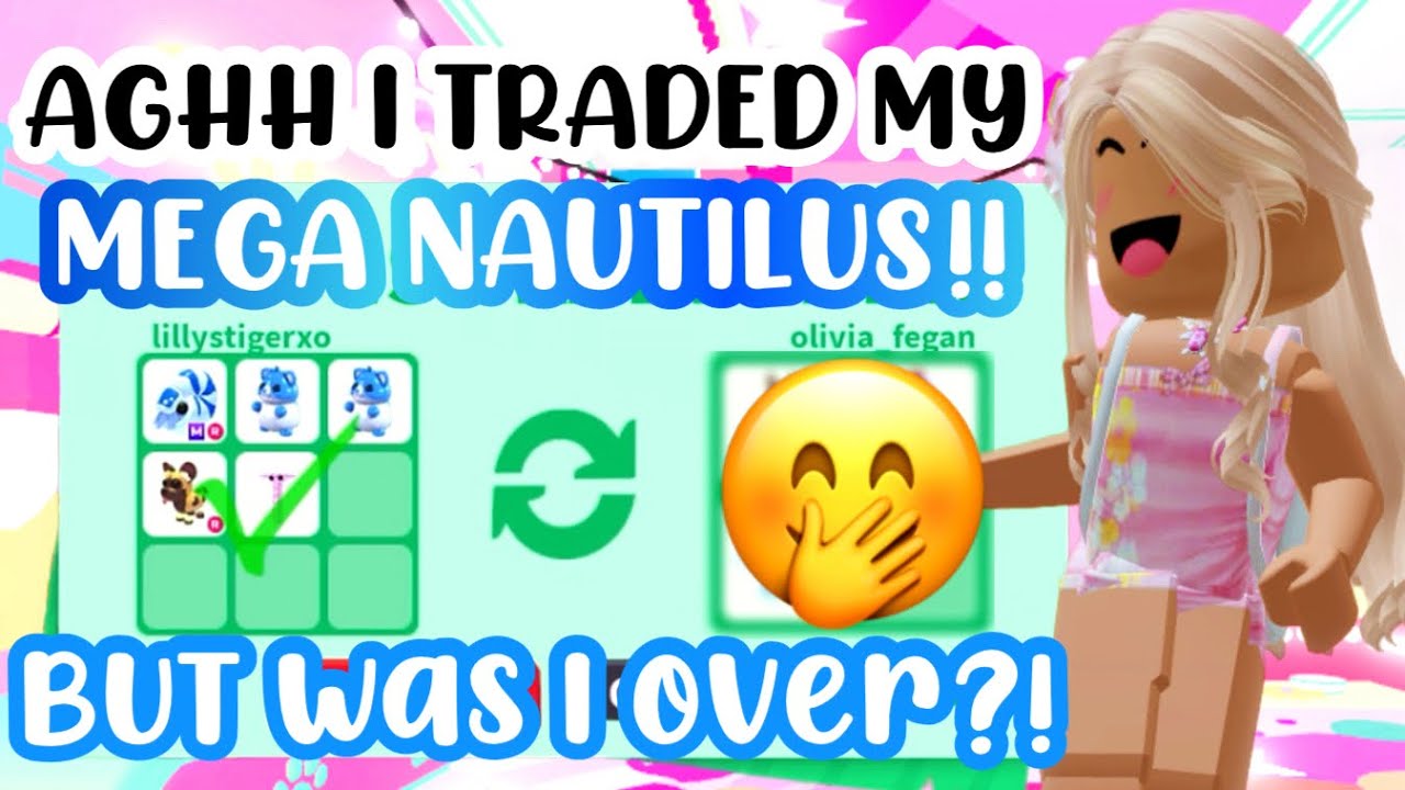 I TRADED MY MEGA NAUTILUS FOR A OLD MEGA LEGENDARY!!😱💕🤭#adoptmeroblox #preppyadoptme #preppyroblox
