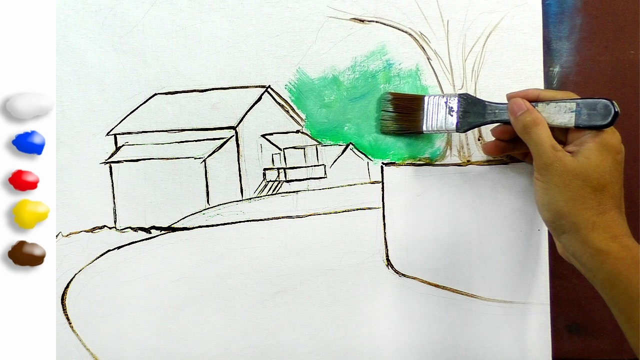 Acrylic Painting Landscape | Morning at Home | Time-lapse | JMLisondra