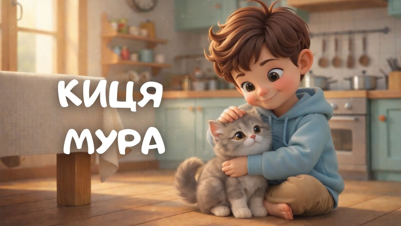 Віршик + логоритміка для дітей | Киця Мура