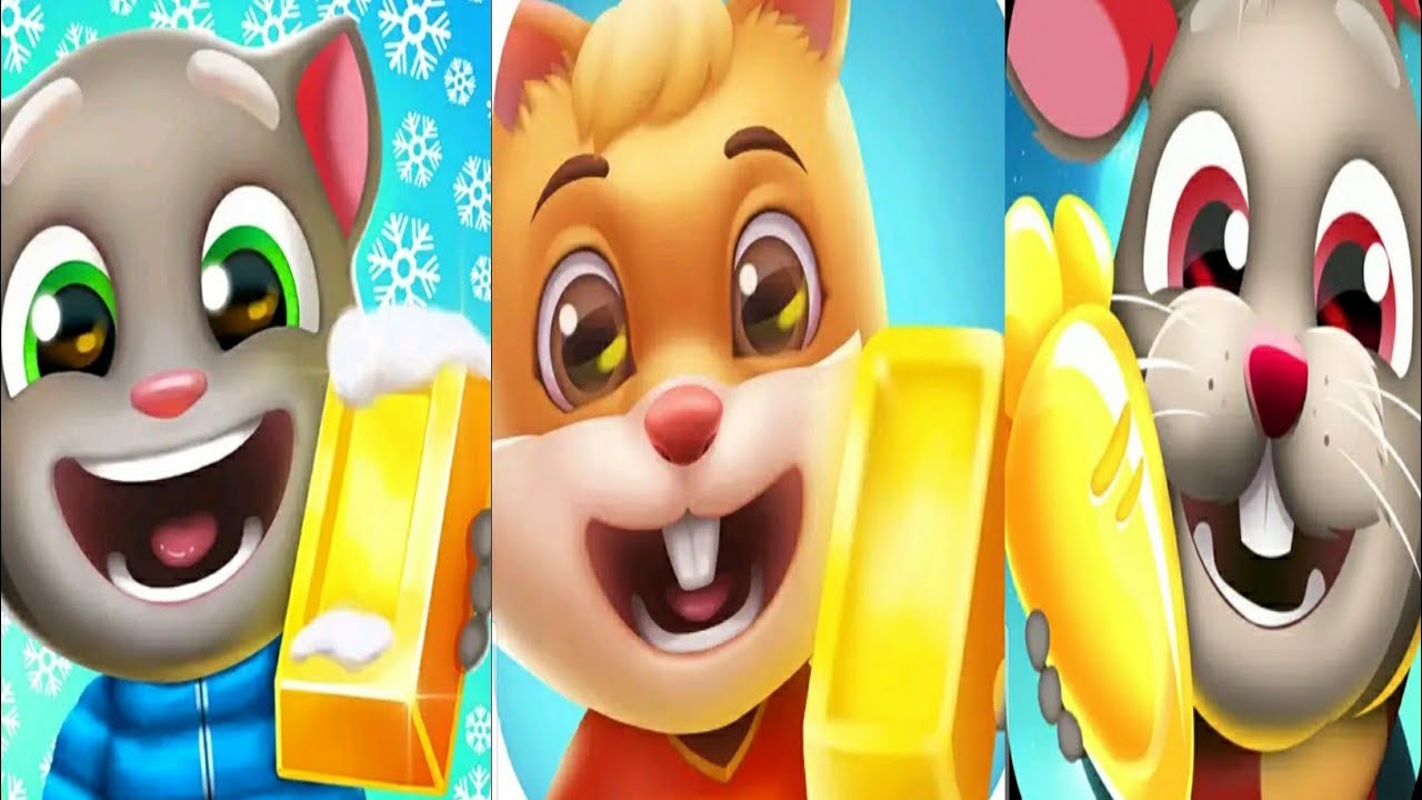 Talking Tom Gold Run VS Talking Pet Gold Run VS Run Talking Ninja Run Gameplay