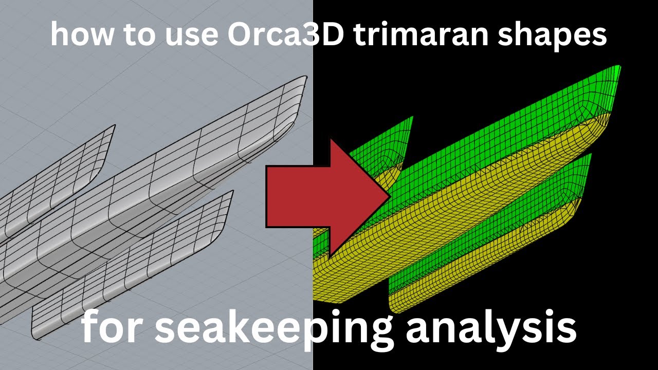 How use Orca3D trimaran shapes in a seakeeping analysis