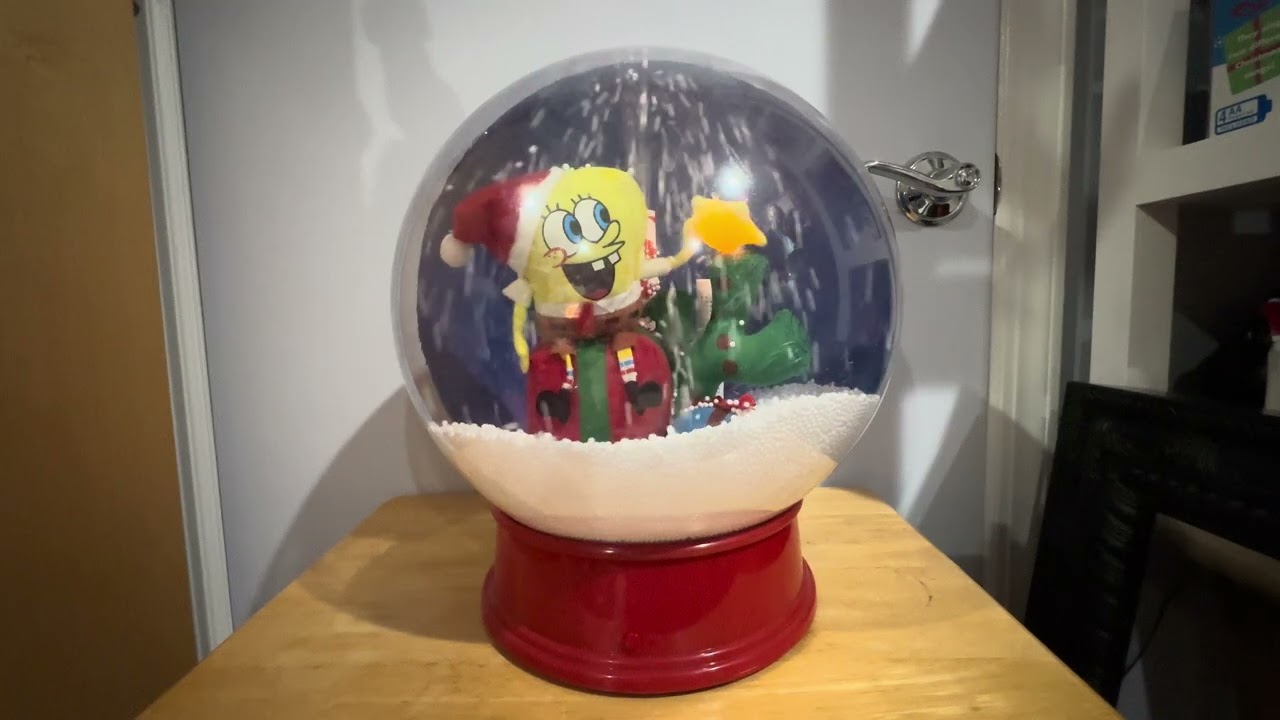 Gemmy 2006 Animated SpongeBob SquarePants Snow Globe (ALL SONGS) (12 Days of Christmas: Day 7)