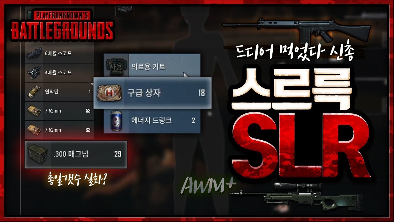 신규무기 SLR.. 그리고 구상 18개.. 역대급 꿀잼엔딩 [AWM + 길리슈트] | 배틀그라운드 군림보