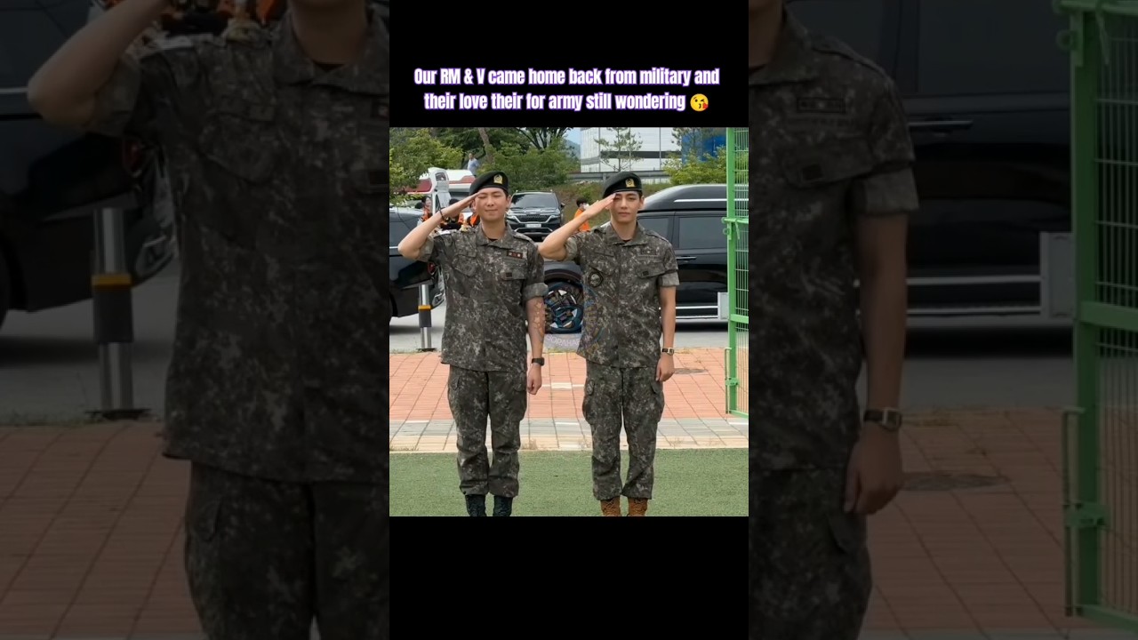 RM & V returned from military discharge TODAY!!!🤭#v #taehyung #rm