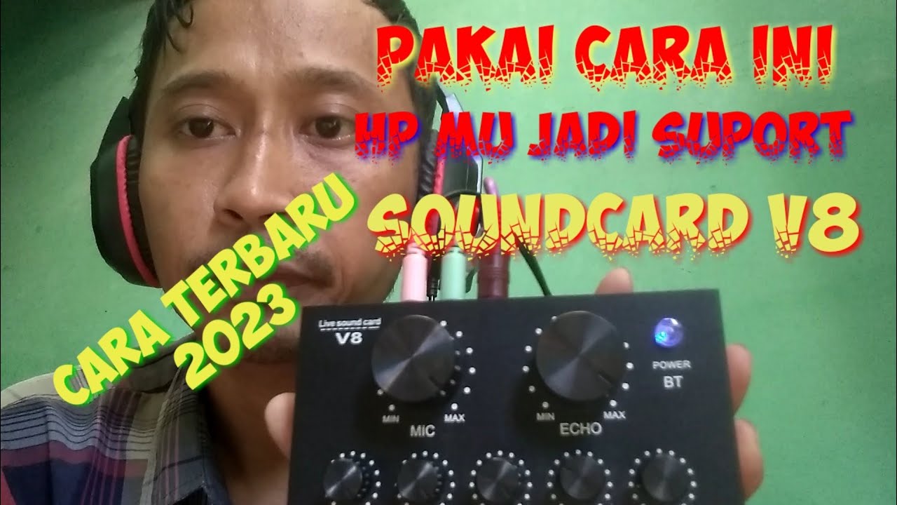 cara terbaru atasi hp yg tidak suport soundcard v8 || cara recording dengan soundcard v8