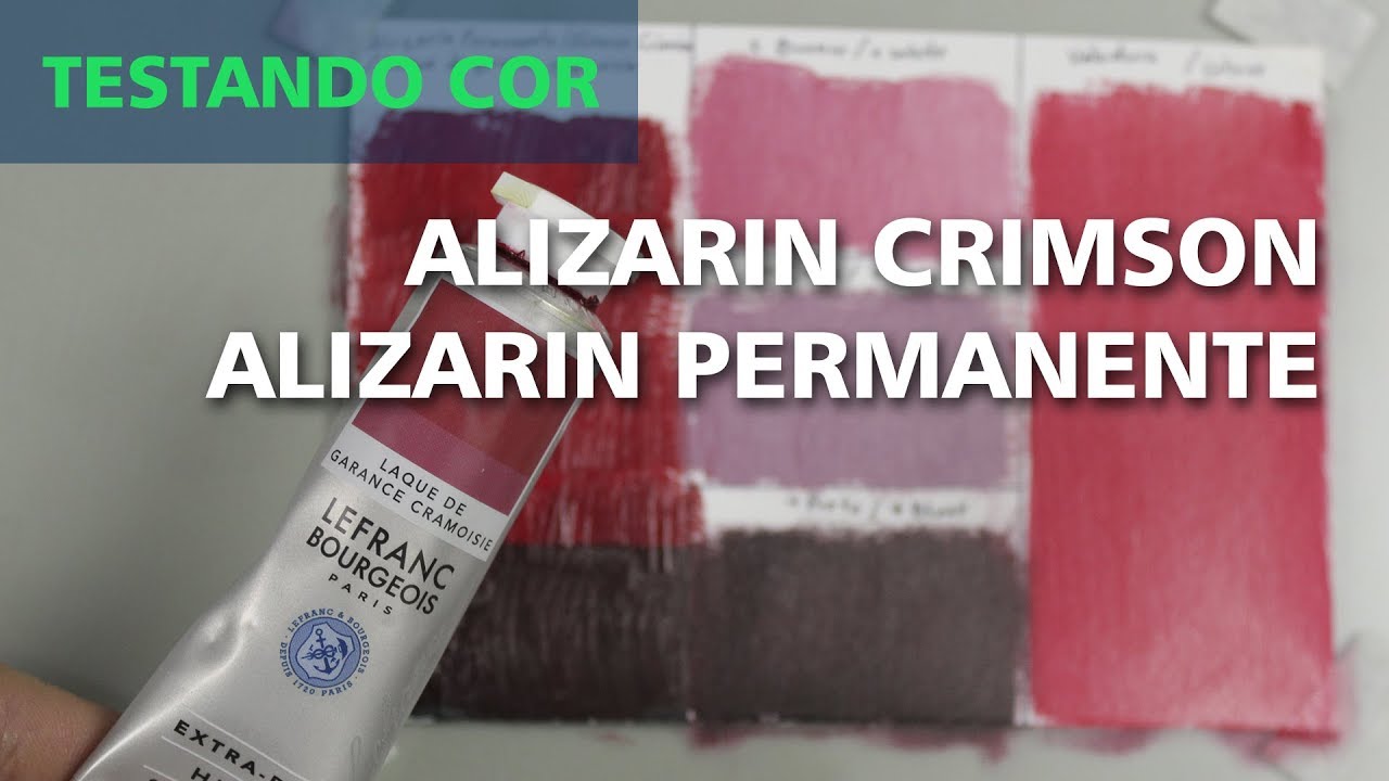 Testando Alizarin Crimson | Lefranc Bourgeois - Huile extra-fine