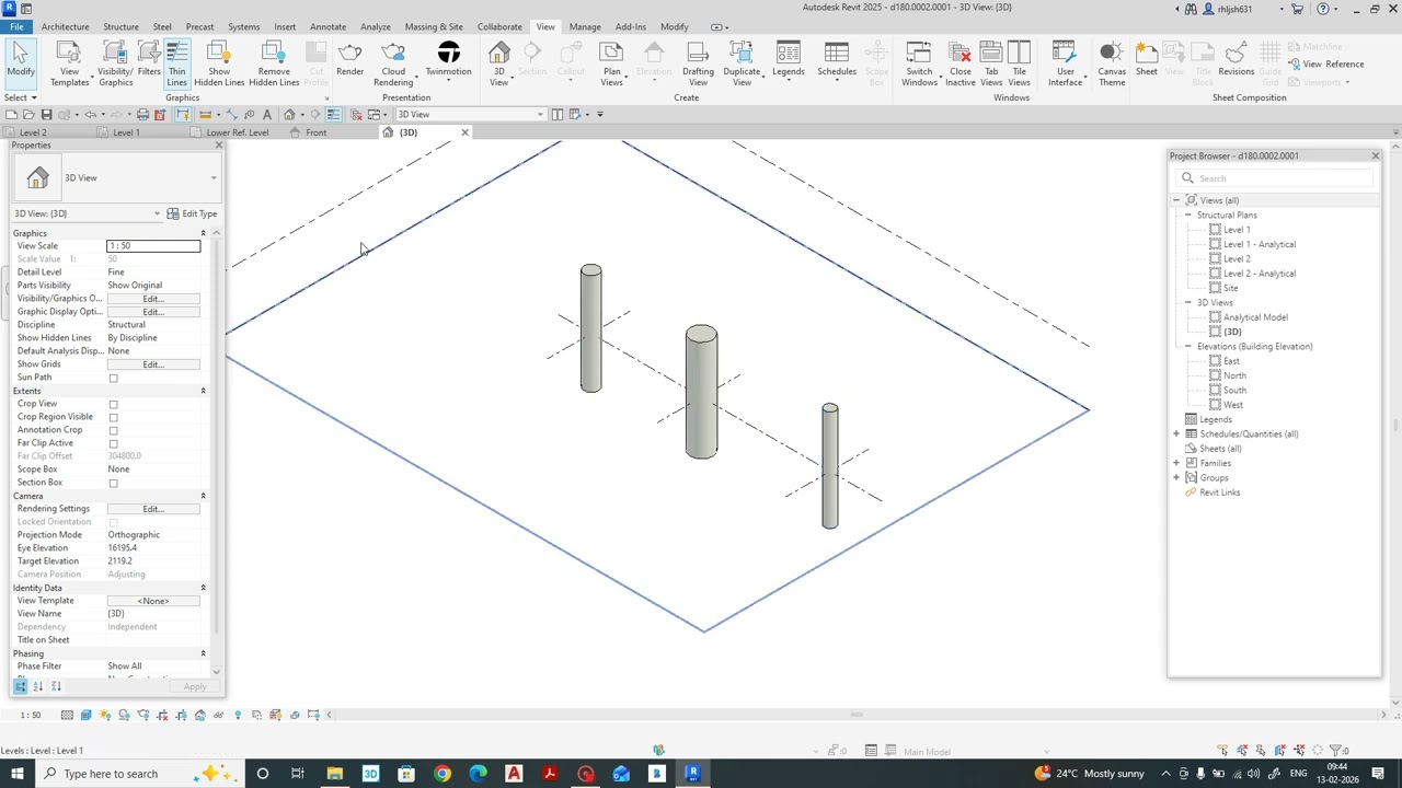 REVIT CIRCULAR COLUMN & CIRCULAR FOOTING FAMLY