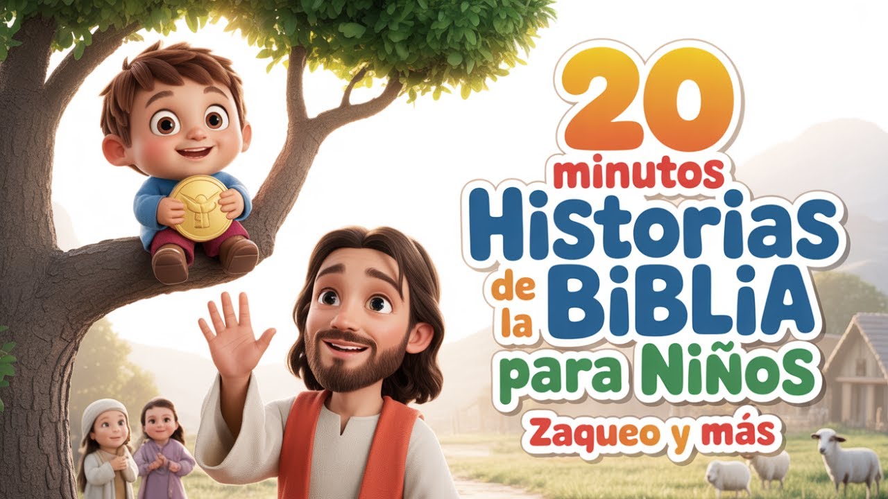 20 Minutos de Historias de la Biblia para Niños | Zaqueo, Navidad y Más