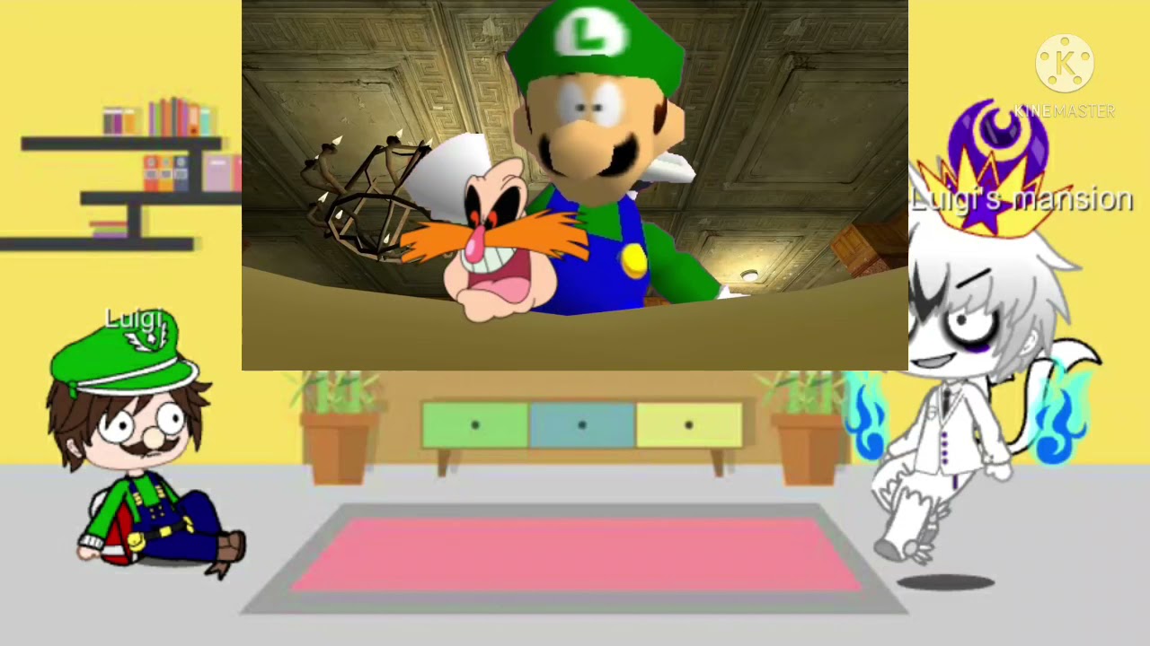 GCRV: Luigi & king boo react to Stupid Luigi's mansion-smg4-