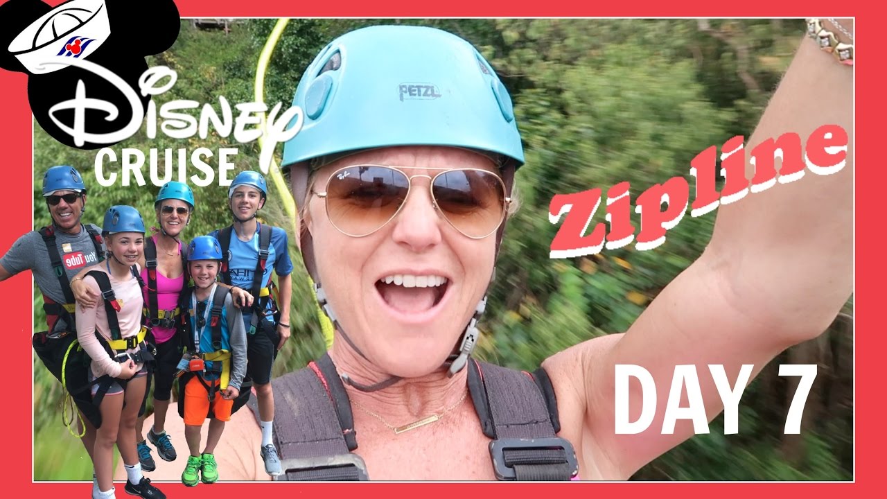 DISNEY CRUISE VACATION | DAY 7: FAMILY ZIPLINE and WE WIN BINGO! Flippin' Katie