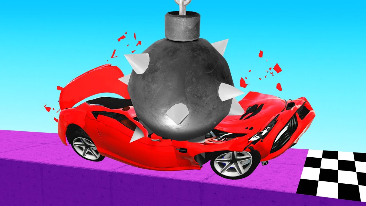 I Crushed My Supercar With A Giant Spike Ball And This Happened