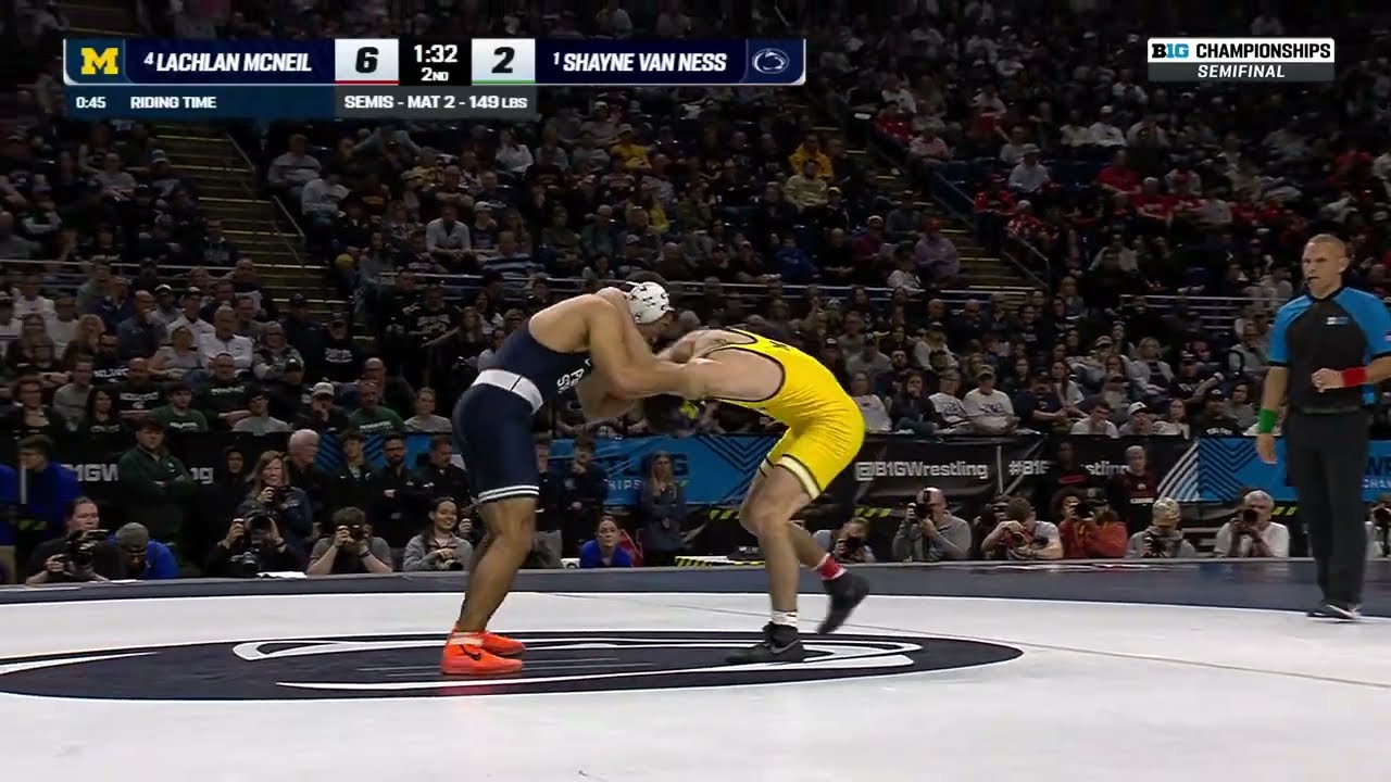149 LBs Semifinals: Lachlan McNeil vs. Shayne Van Ness | 2026 Big Ten Wrestling Championships