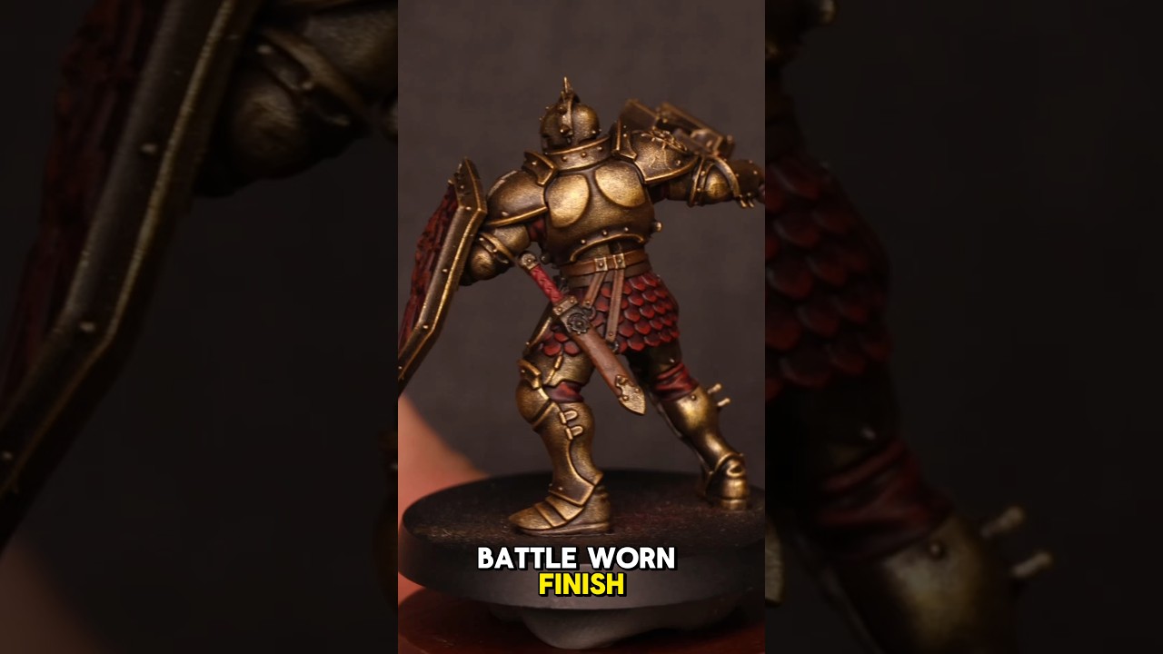 Почему я нанес золотую краску сухой кистью на эту коричневую миниатюру Warhammer?