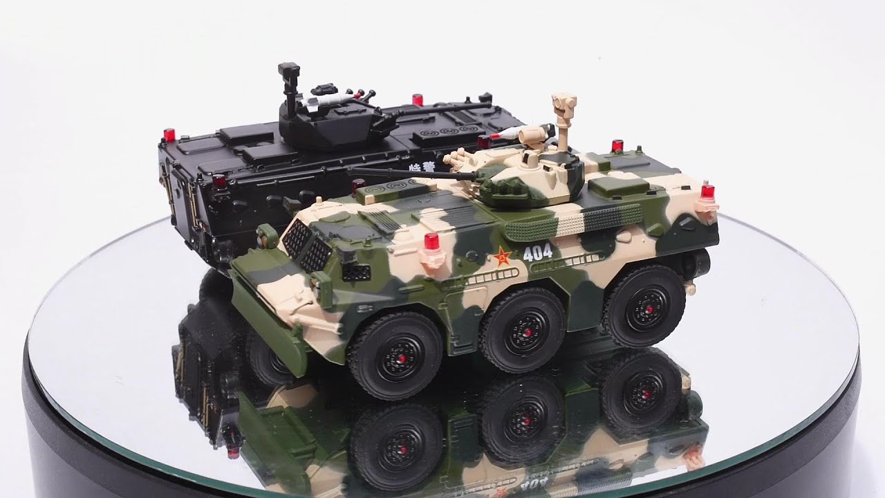 拓意1/64 中国ZSL-92B轮式步战车驻港部队和特警涂装合金成品模型开箱测评