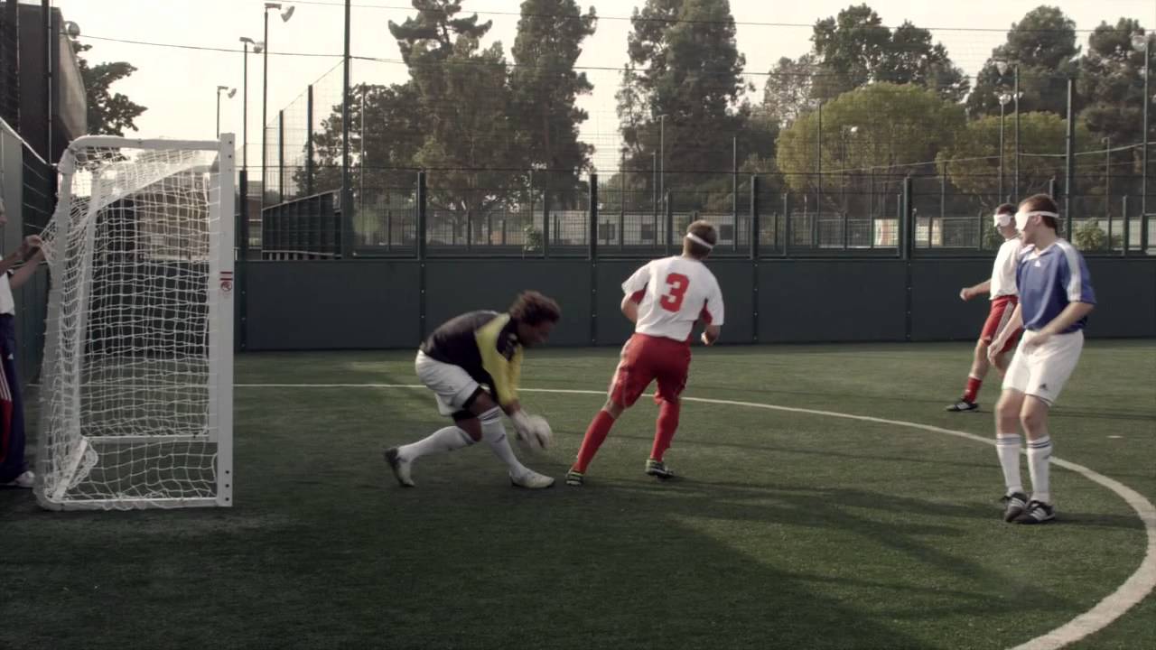 David Beckham tries out blind football with Paralympic GB hopefuls