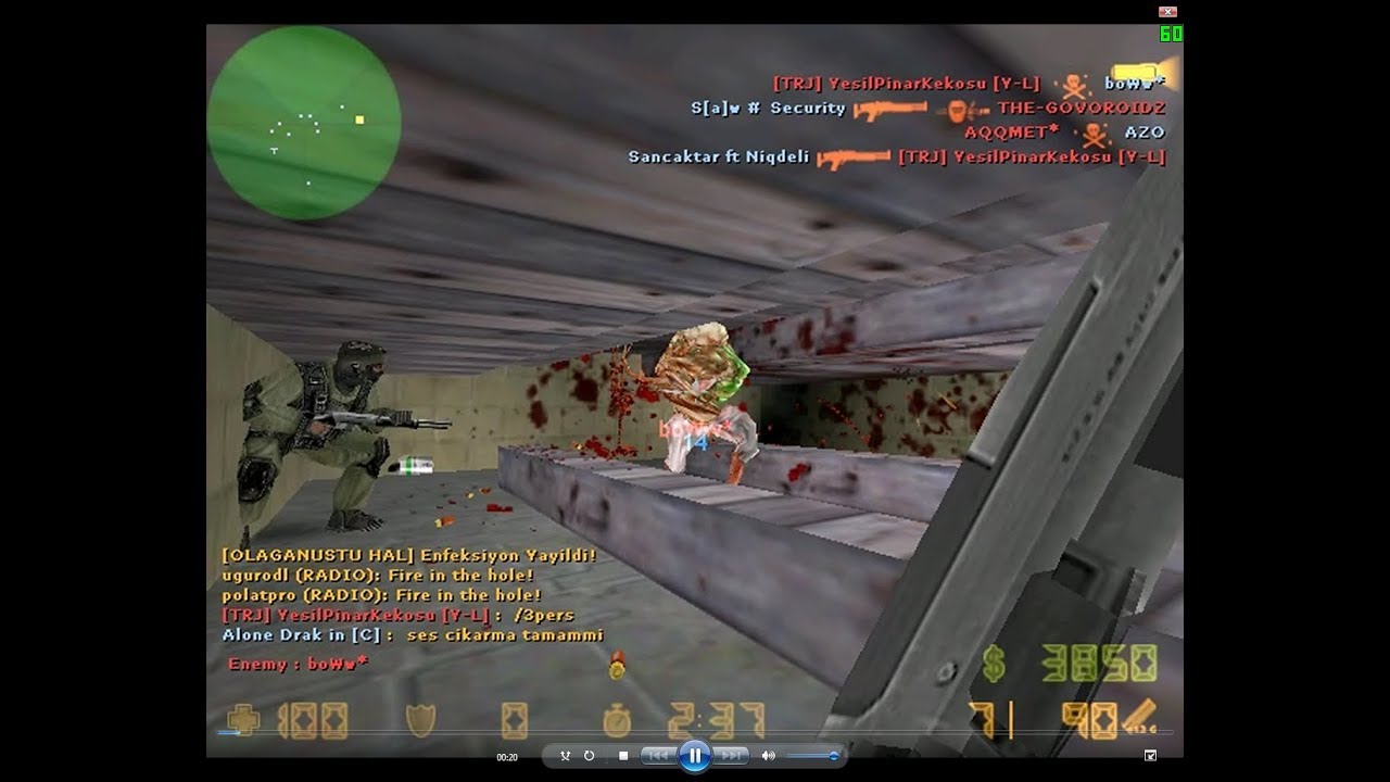 Counter Strike 1.6 Zombie Biohazard oynanış [1]