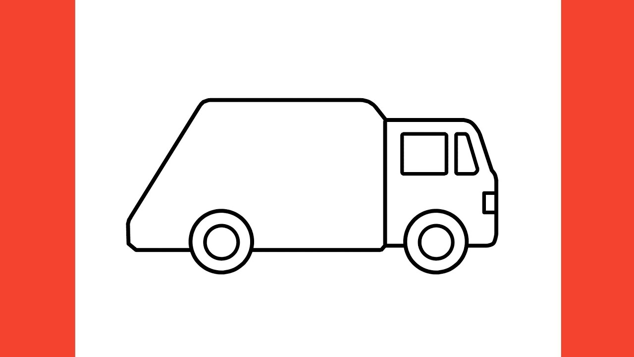 How to draw GARBAGE TRUCK / drawing dumb truck step by step