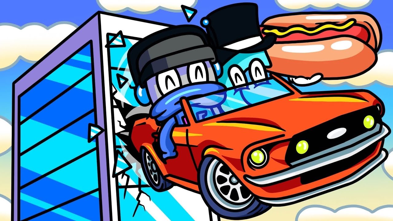 We Smash Through Buildings and Steal Giant Hot Dogs in Turbo Dismount 2!