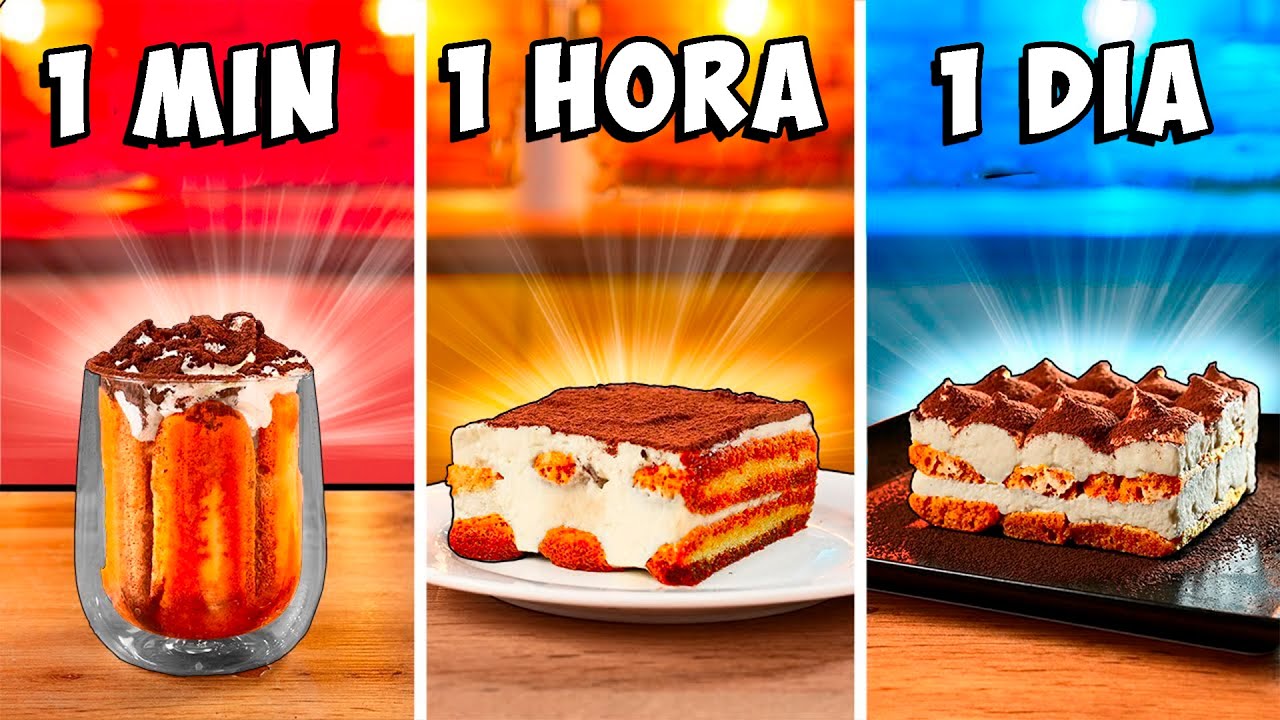 1 minuto vs. 1 hora vs. 1 día Tiramisú por VANZAI