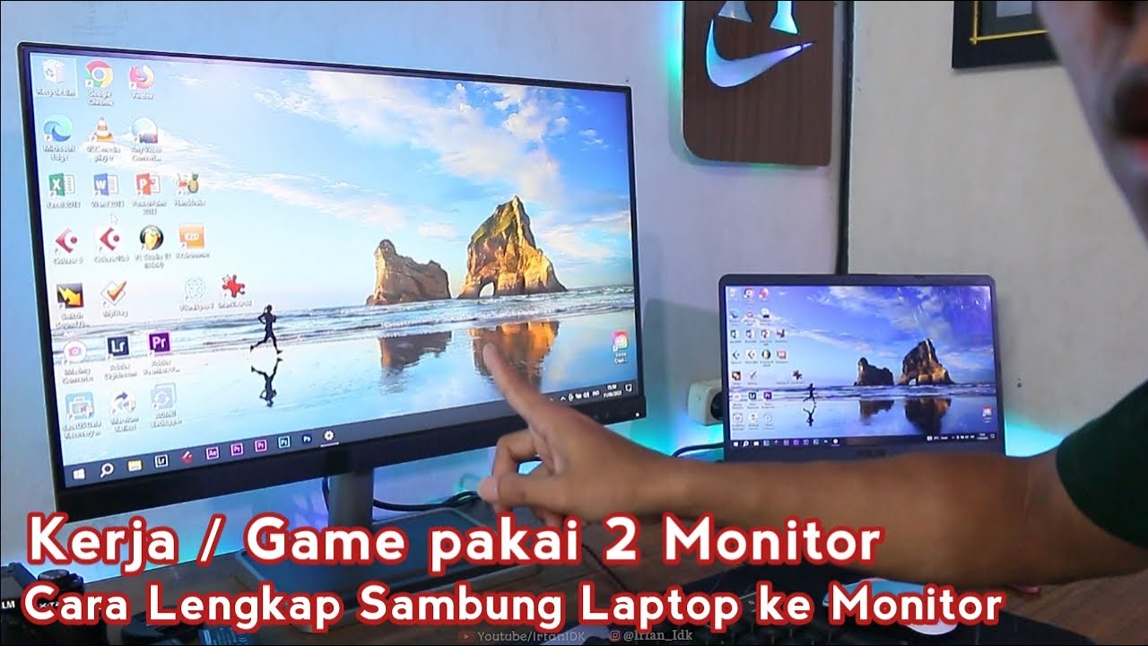 Cara Menghubungkan Laptop ke Monitor | Tutorial lengkap pakai Monitor untuk laptop