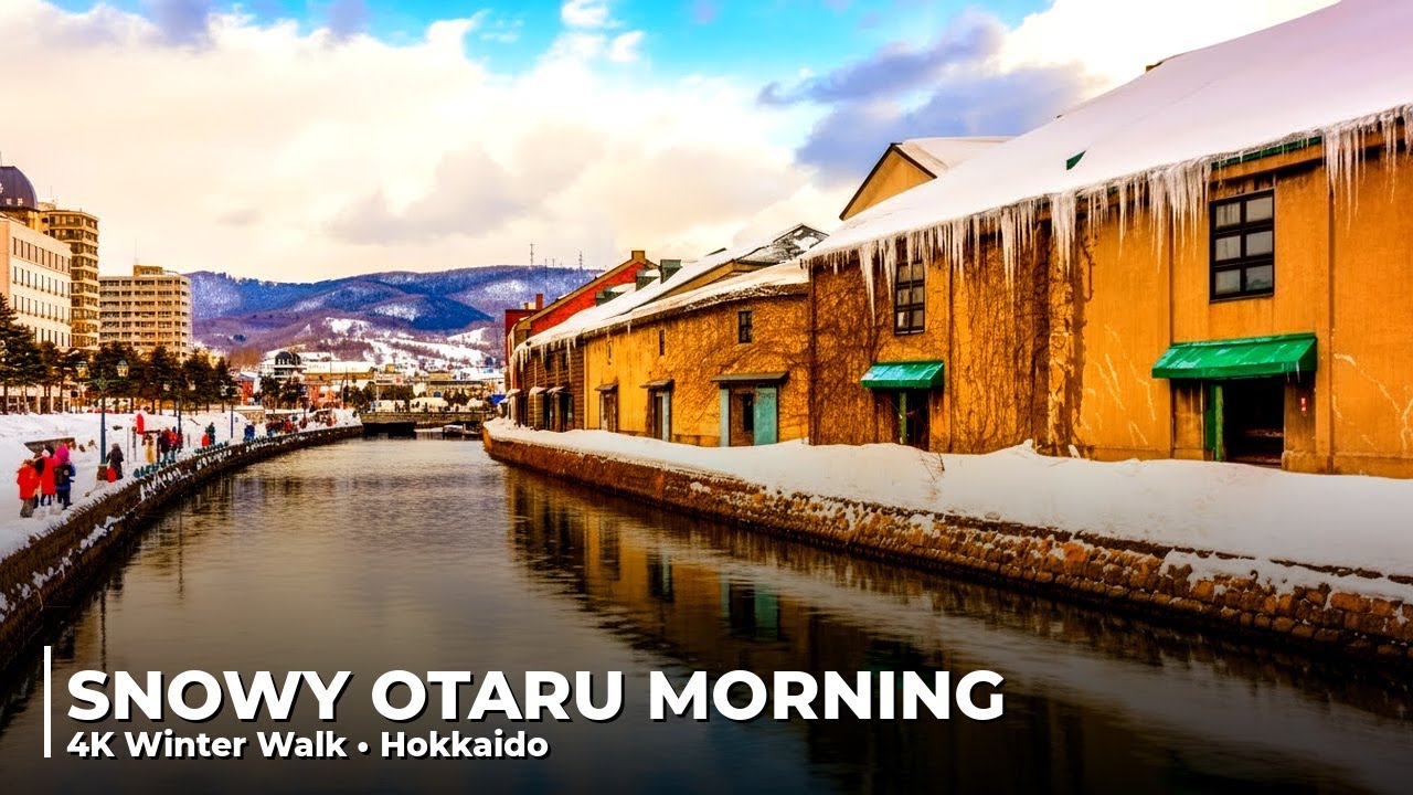 Exploring Otaru: A Snowy Morning Walk in Hokkaido | 4K Japan Winter Walk