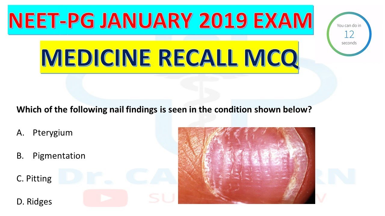 NEETPG JANUARY 2019 EXAM | MEDICINE RECALL MCQ | NEET PG 2019 RECALL QUESTIONS | Doctor Capricorn