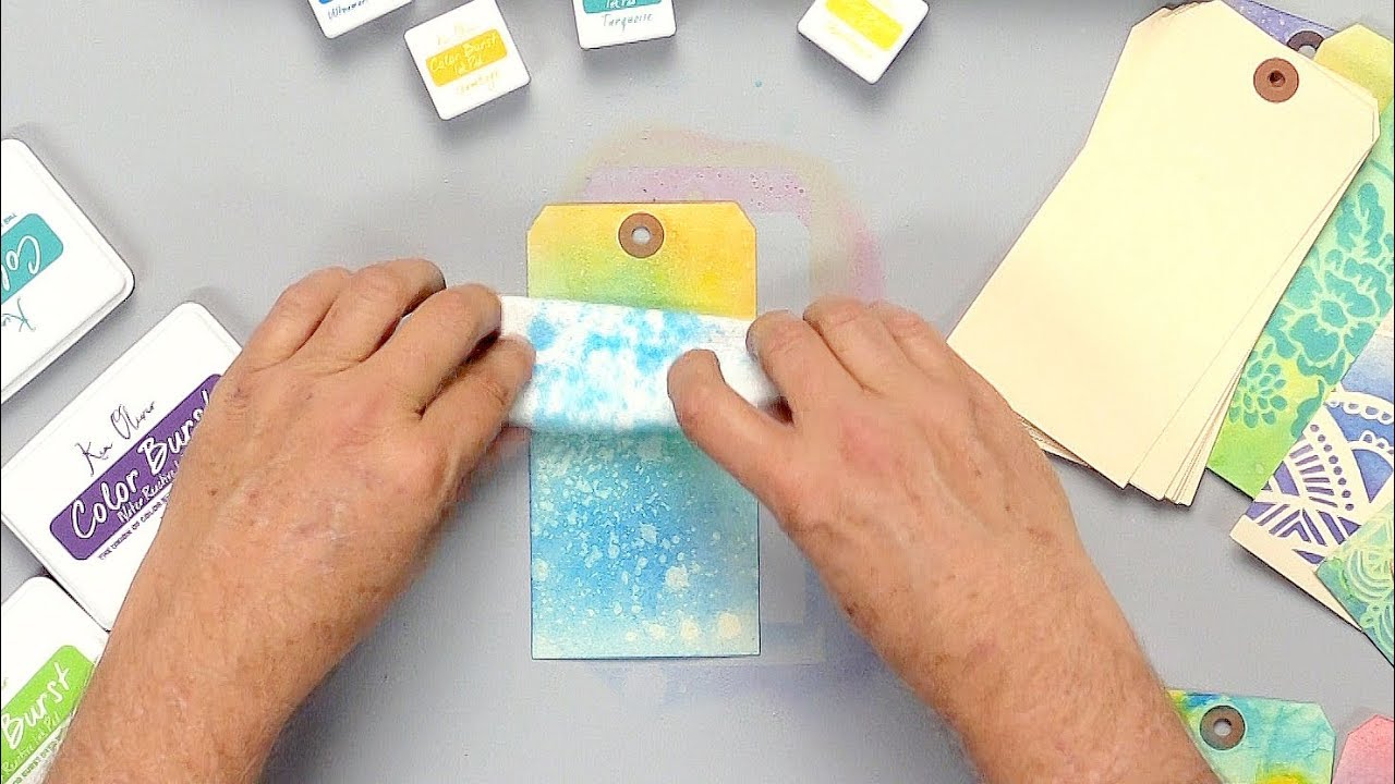Ken Oliver | Color Burst Water Reactive Ink Background Techniques