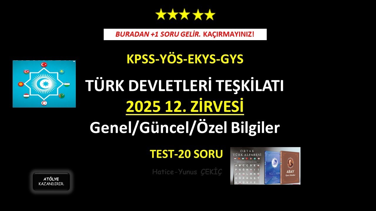 TÜRK DEVLETLERİ TEŞKİLATI 2025 12. ZİRVESİ Genel/Güncel/Özel Bilgiler