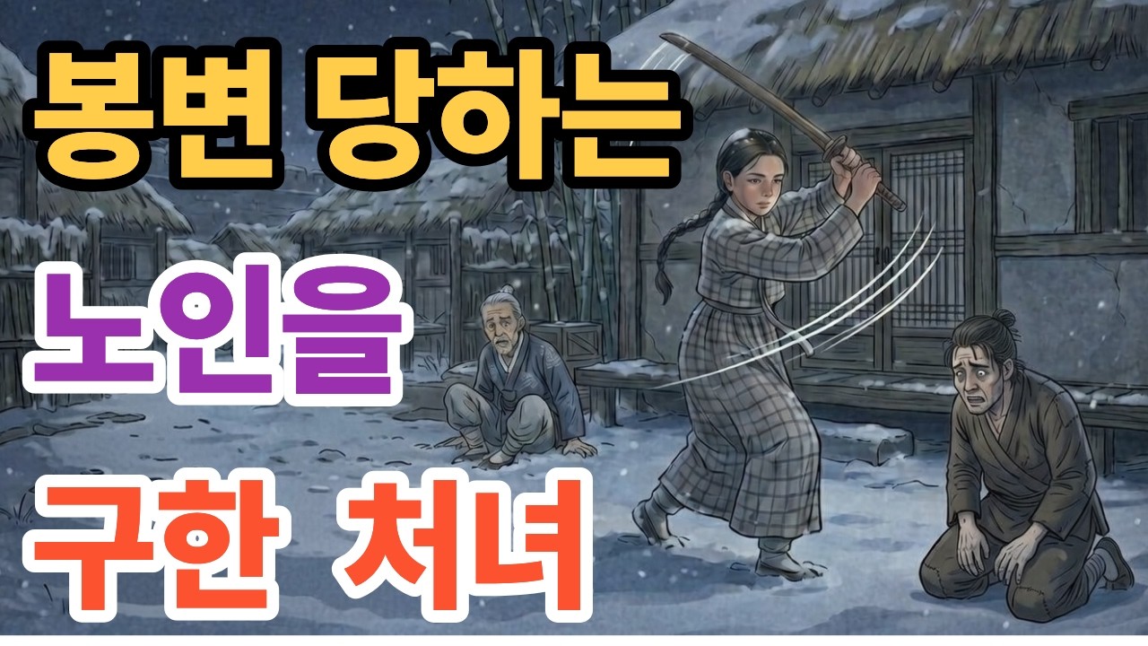길거리에서 봉변 당하는 노인을 구한 처녀.  한양 최고 상단의 주인이 된다