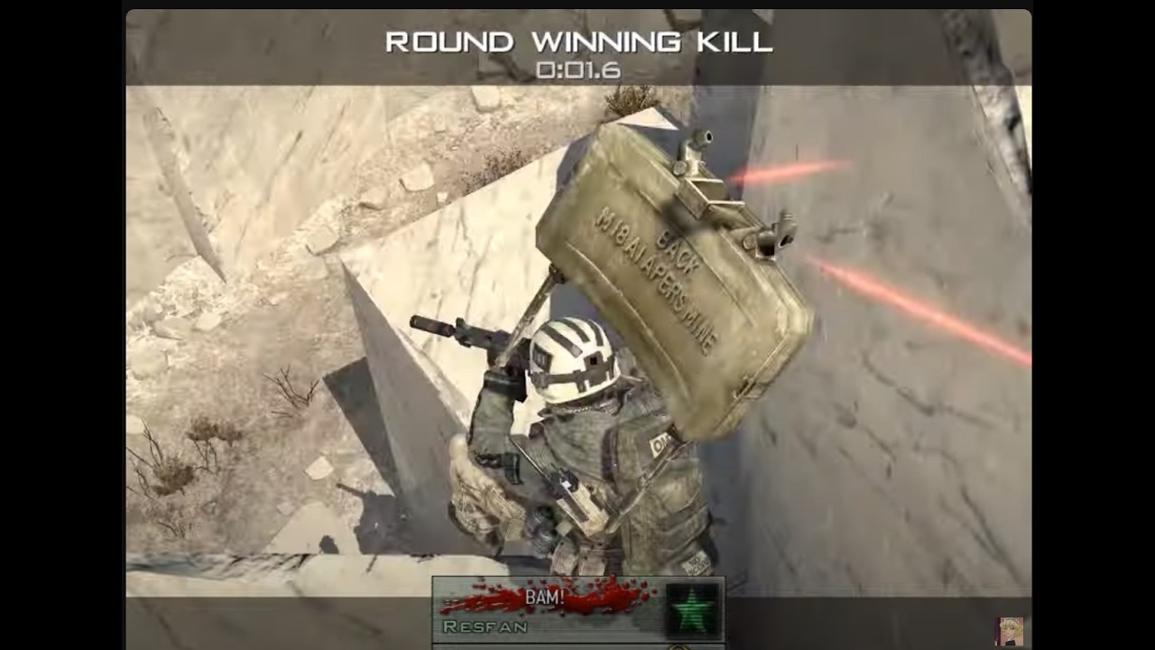 MW2 2009: Claymore flying bounce winning kill cam
