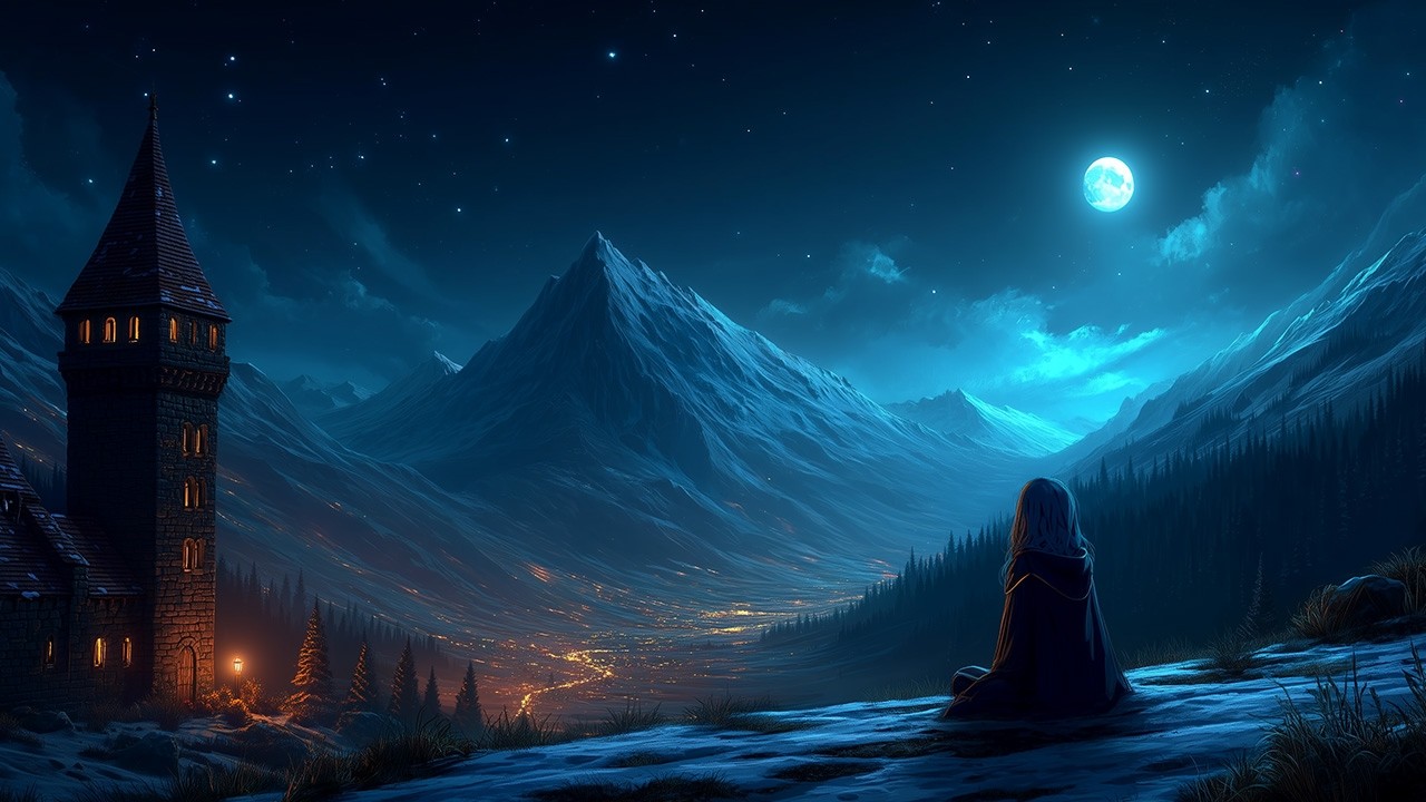 Moonlit Valley Keep | Relaxing Medieval Fantasy Music & Ambience ✨