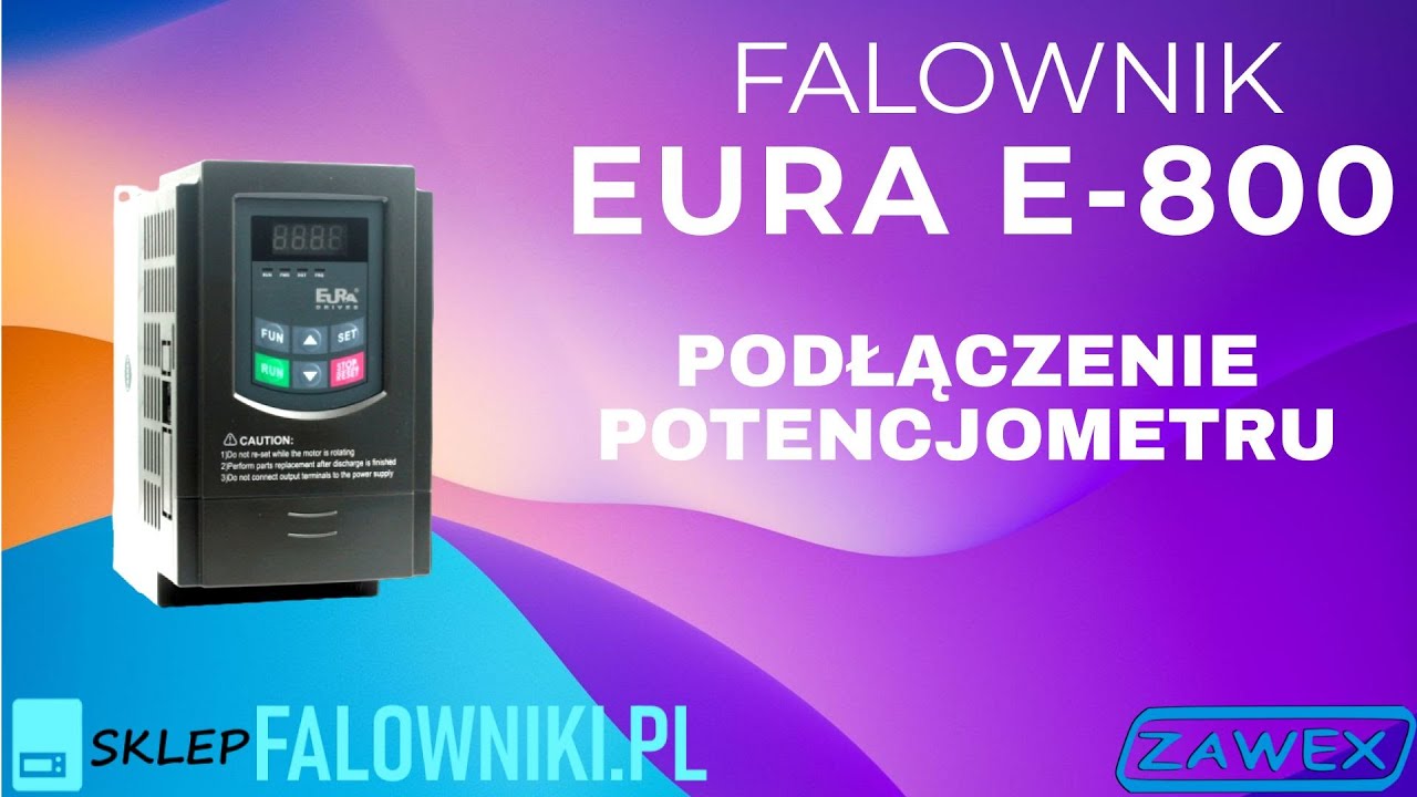 Falownik Eura E-800 podłączenie potencjometru CM22 - www.sklepfalowniki.pl