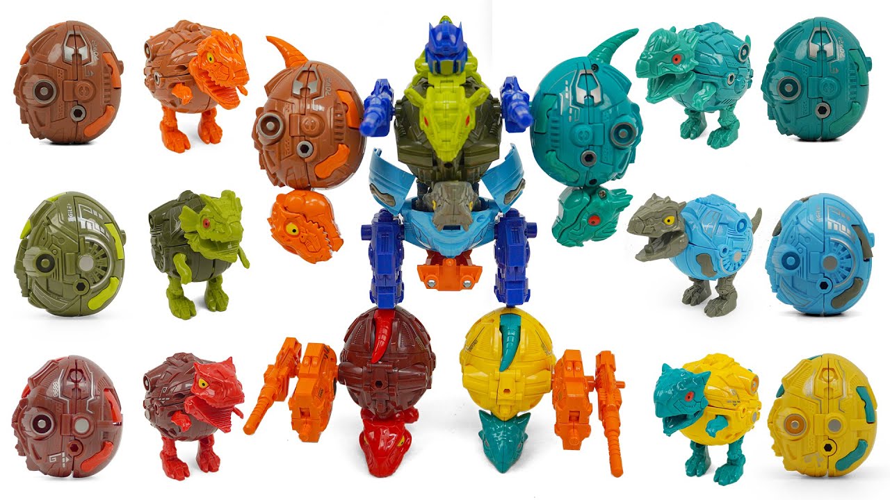 Mecha Dinosaur Big Fit 6 in 1 Tranformed Battle Armor Robot Transformation