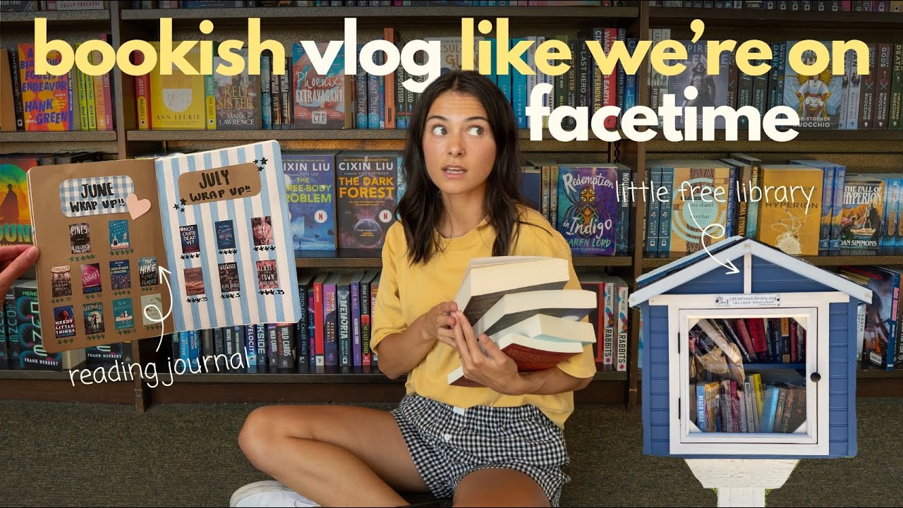 cozy bookish vlog: library book haul, bookstore vlog, reading journal updates