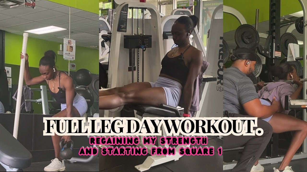 full leg day workout for strength | regaining my strength and relearning big lifts | gym vlog