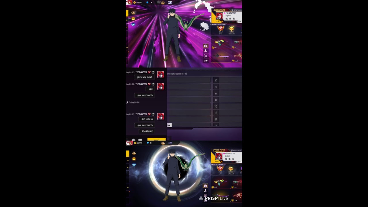 Live streaming of FF GAMING YT