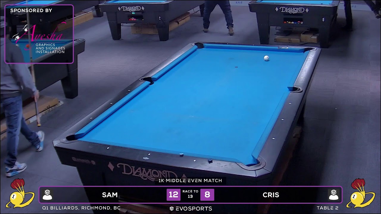 SAM vs CRIS - Q1 BILLIARDS - TABLE 2 | EvoSports