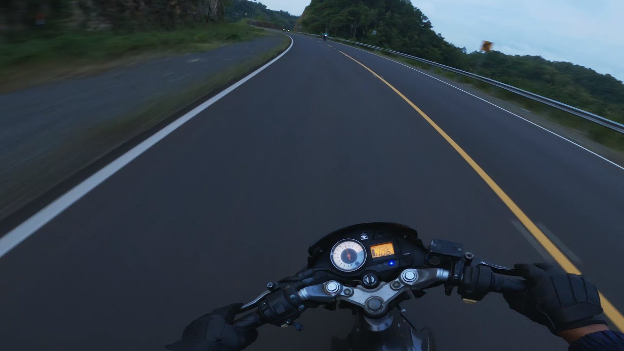 Mengejar Terbenamnya Matahari | Suzuki Satria FU Knalpot Standar