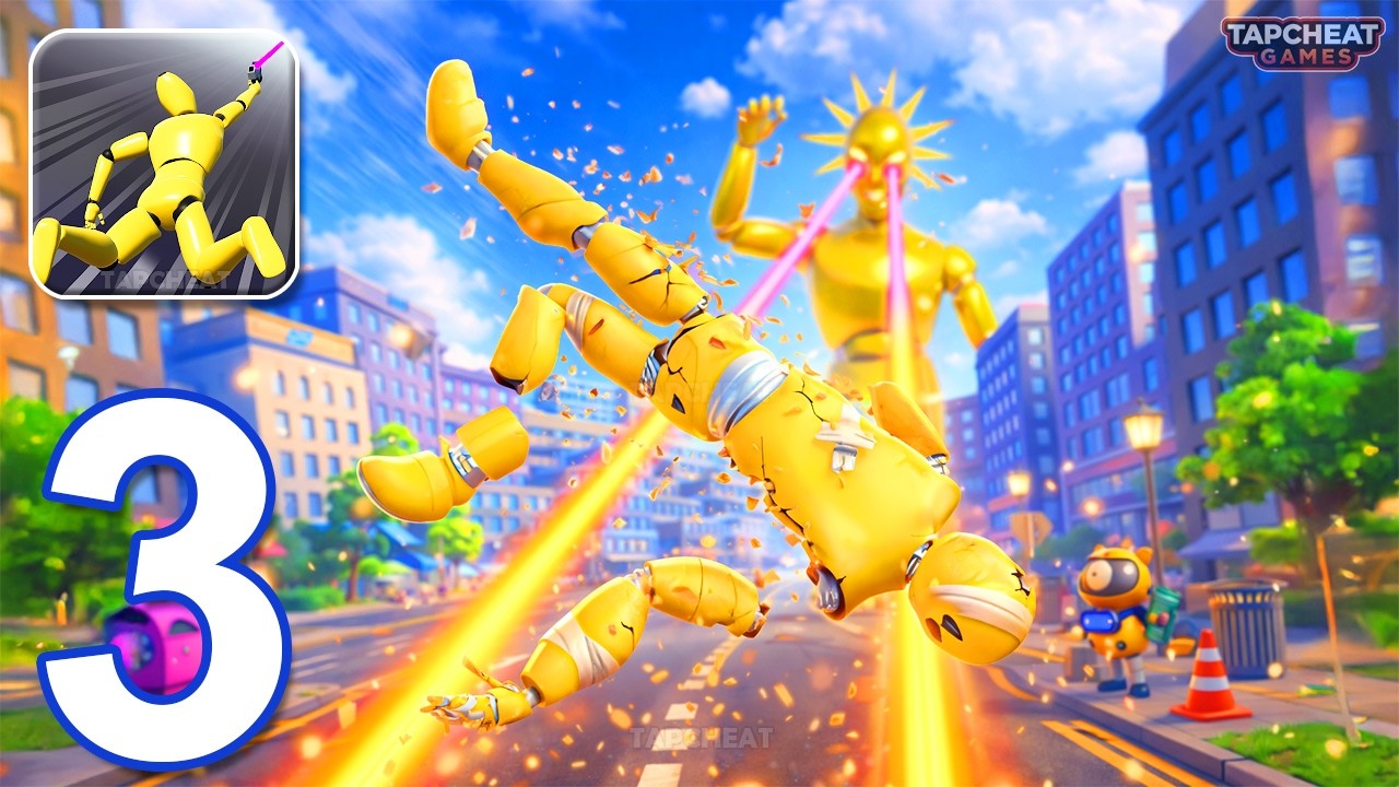 Grapple Hook Hero : Zip Action - Gameplay Walkthrough Part 3 - Ragdoll Grapple Hook (Android, iOS)