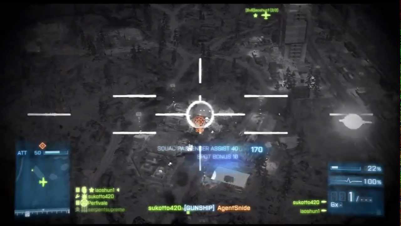 BF3 [HD] Death From Above - Gunship Trophy / Achievement - Death Valley
