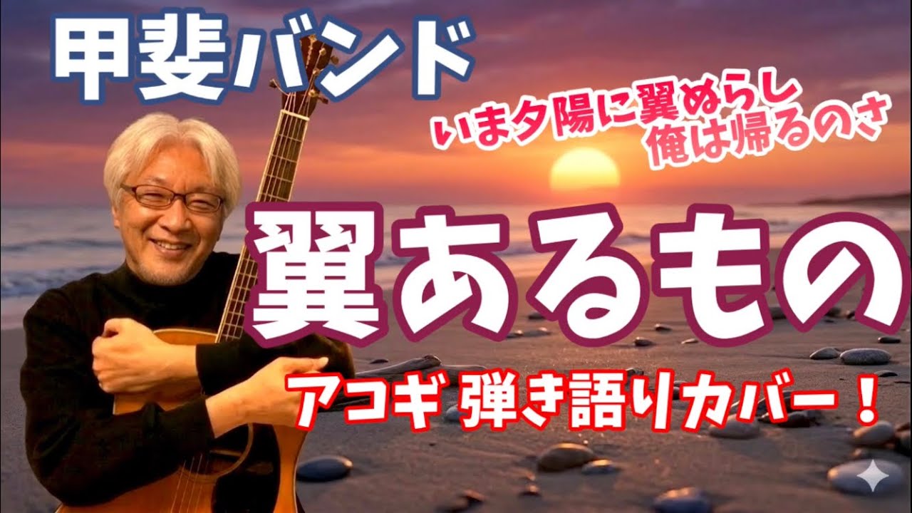 【再挑戦】甲斐バンド の 『翼あるもの』をアコギ1本で全力カバー！　リベンジ再投稿！