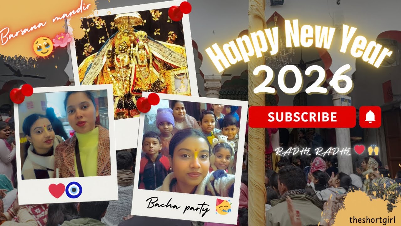 New Year 2026 @ Barsana mandir 🪷|| Chandnichowk || #RadheRadhe @theshortgirlshivani 