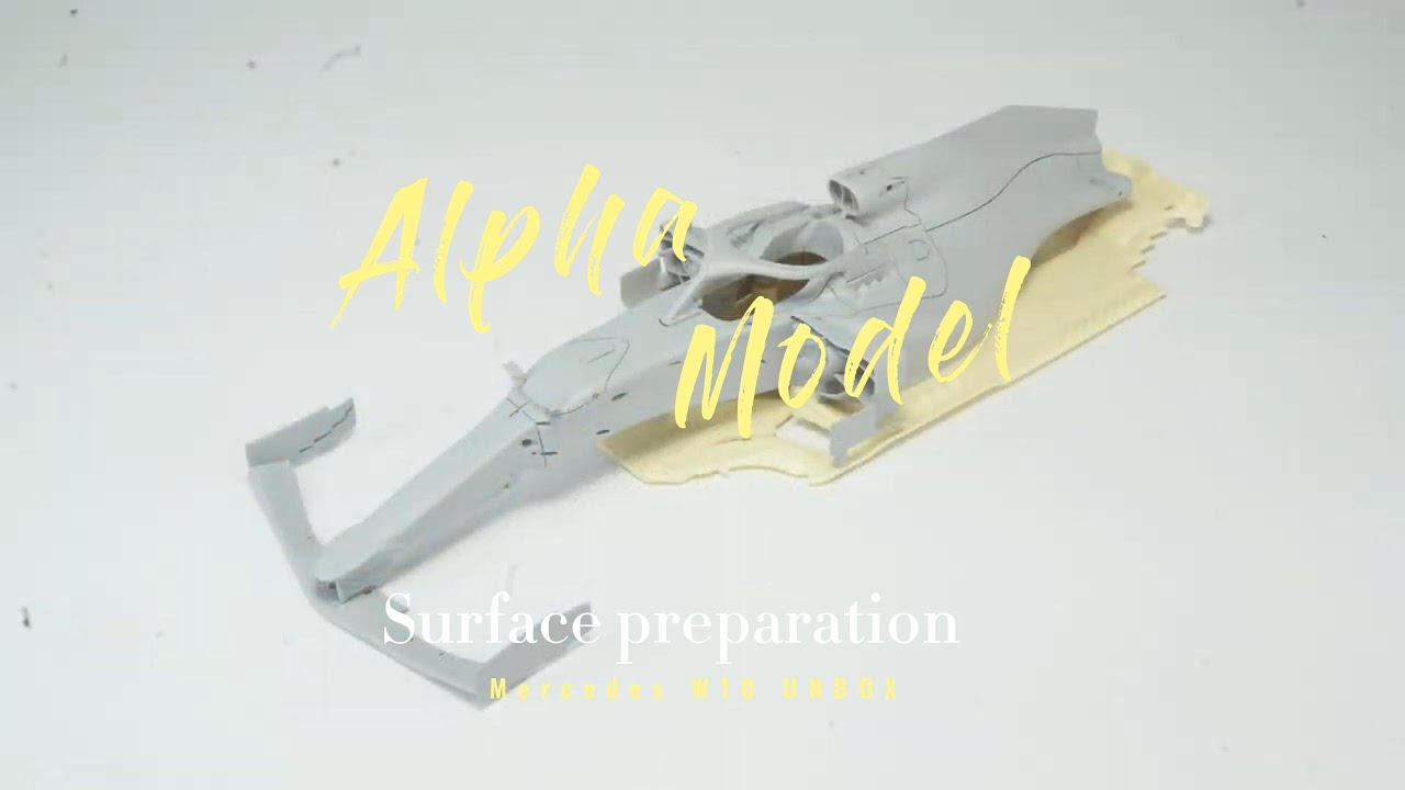 Alpha Model 1/20 Scale Model Car Kit Mercedes W10 Part.03 UNBOX
