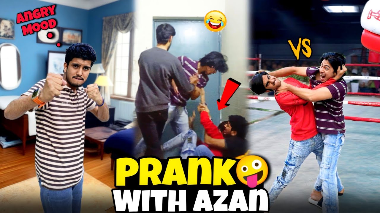Ehtasham or zayan ke serous larai ho gai 😰 || fake fighting prank with azan😂