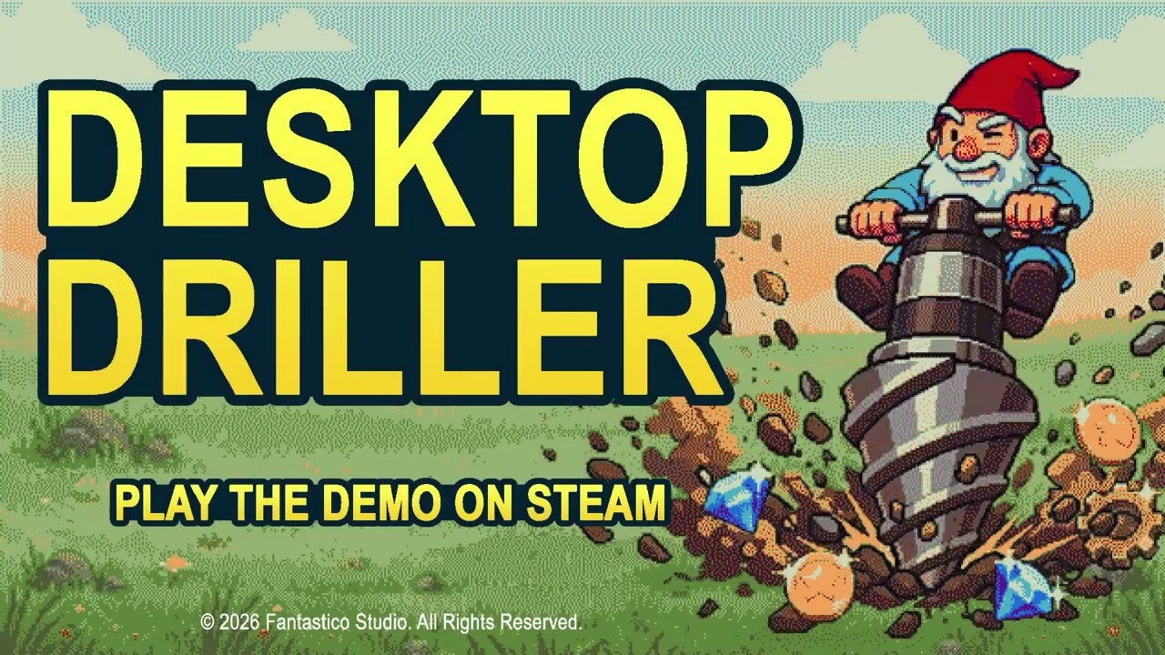 Desktop Driller - Steam Demo announcement
