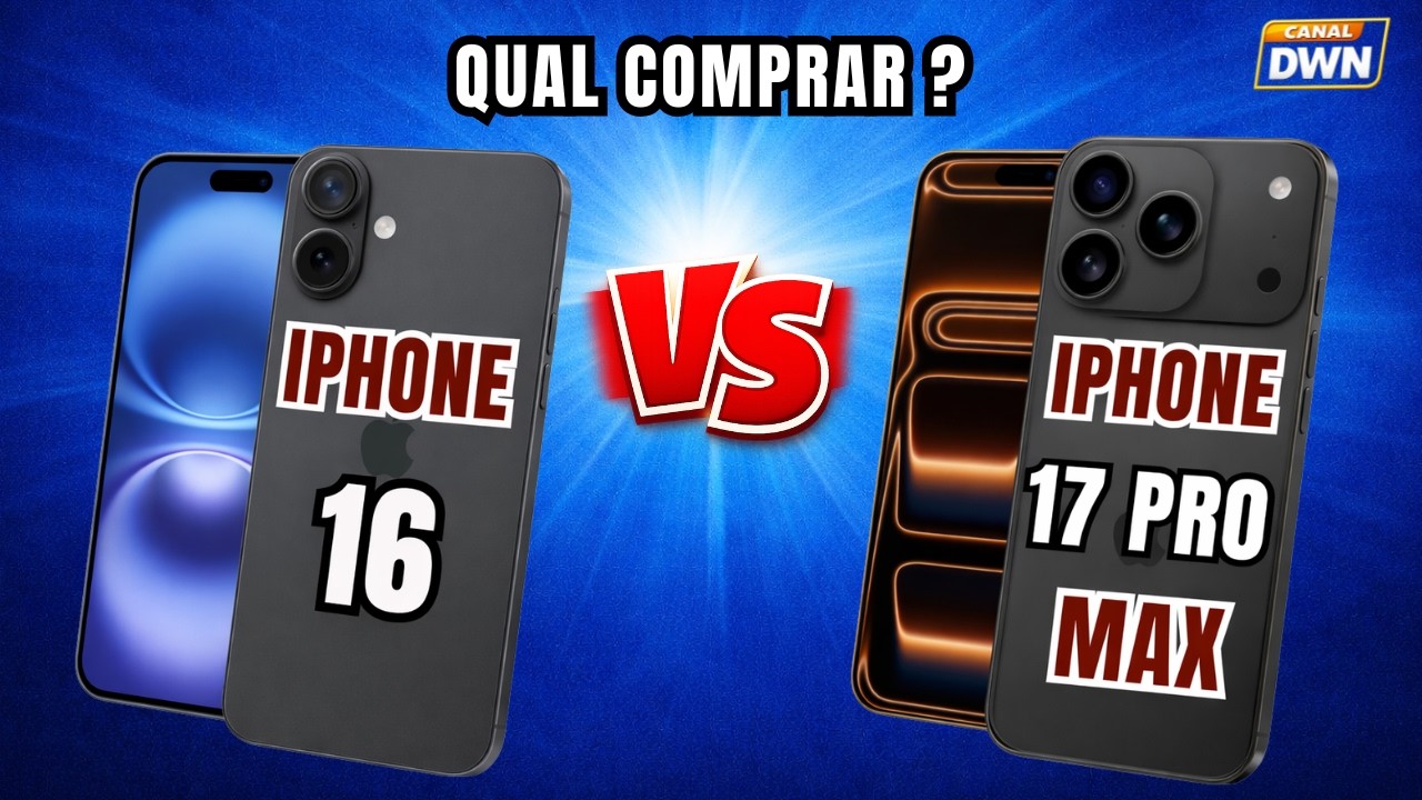 QUAL COMPRAR ? IPHONE 16 5G VS  IPHONE 17 PRO MAX 5G  #smartphone  #videos  #iphone  #technology