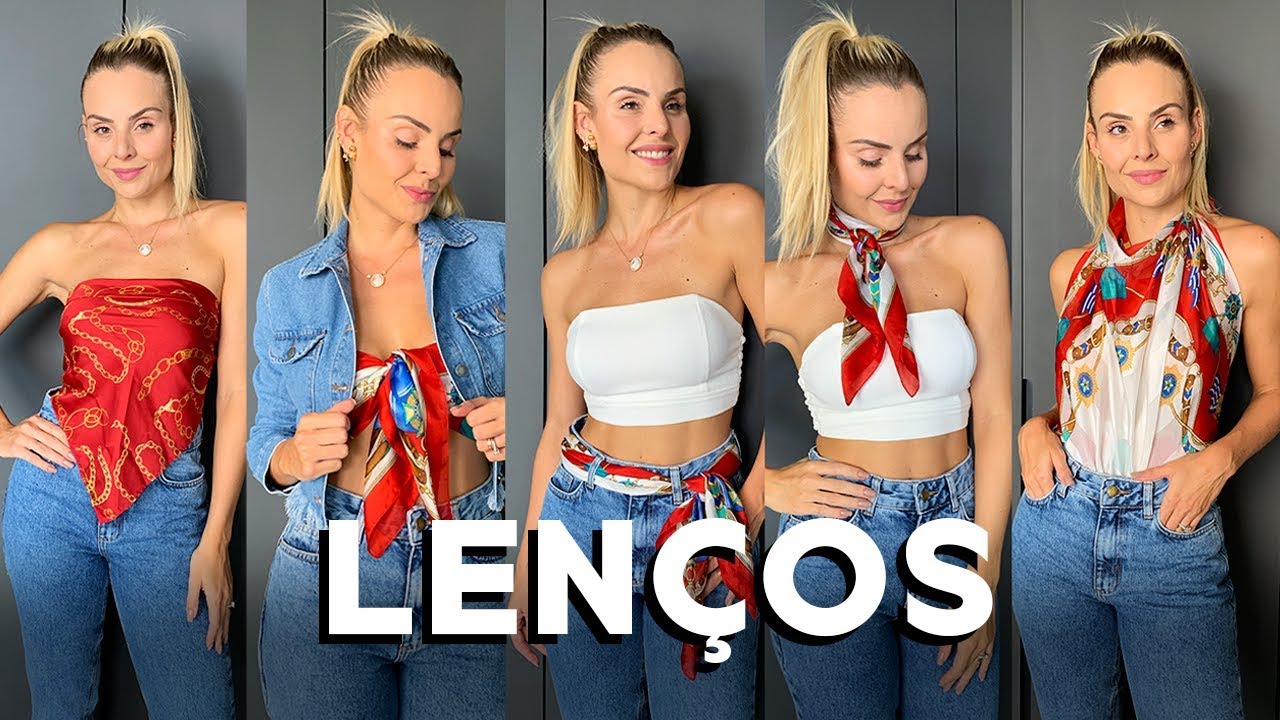 Como usar LENÇOS? Amarrações no pescoço, como blusa, na cintura, no cabelo... | Layla Monteiro